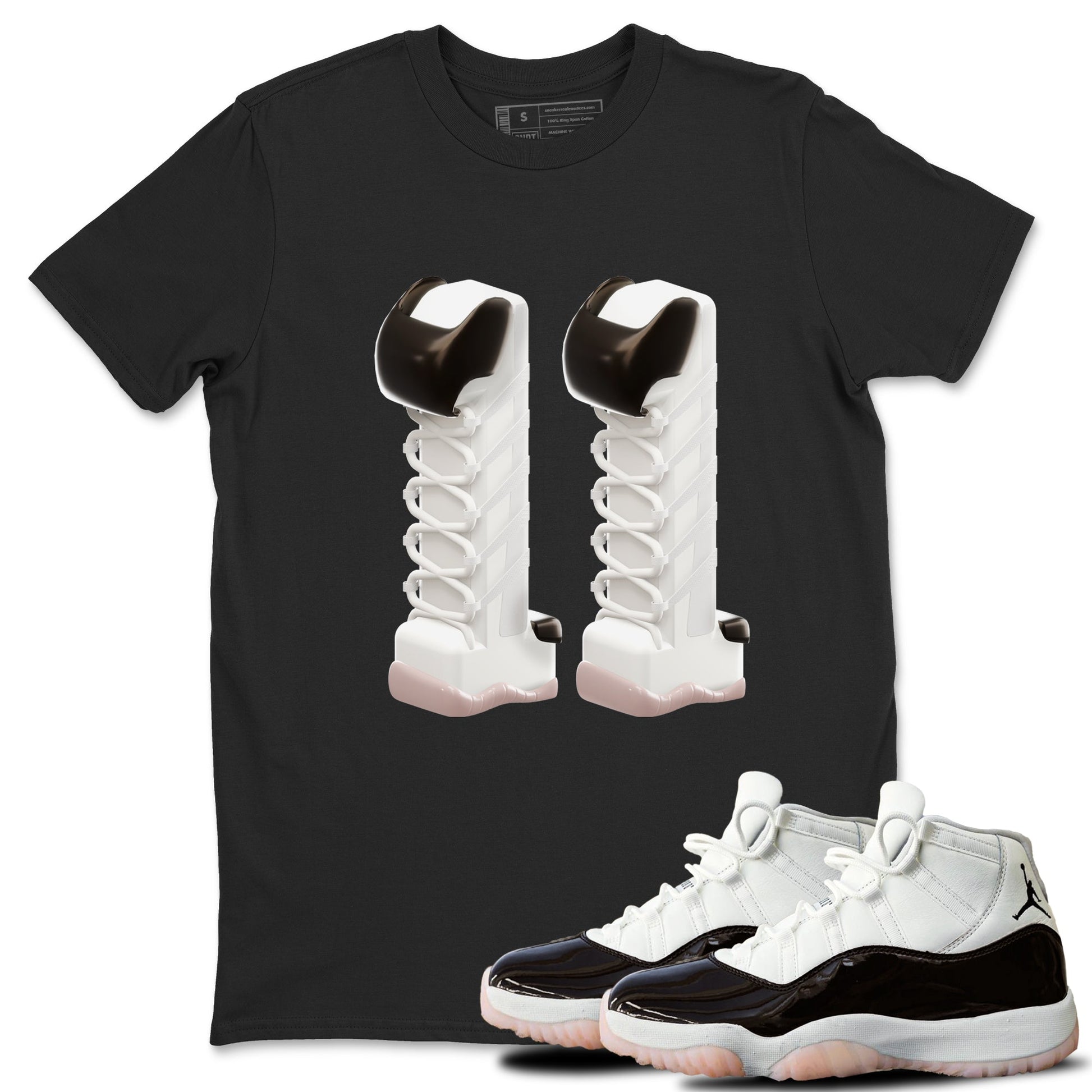 Air Jordan 11 Neapolitan shirt to match jordans 3D Number 11 sneaker tees AJ11 Neapolitan SNRT Sneaker Release Tees Unisex Black 1 T-Shirt