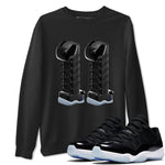 11s Space Jam shirt to match jordans 3D Number 11 sneaker tees Air Jordan 11 Space Jam SNRT Sneaker Release Tees Unisex Black 1 T-Shirt