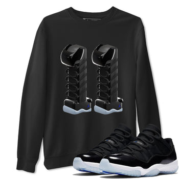 11s Black and Varsity Royal shirt to match jordans 3D Number 11 sneaker tees Air Jordan 11 Black/Varsity Royal SNRT Sneaker Release Tees Unisex Black 1 T-Shirt