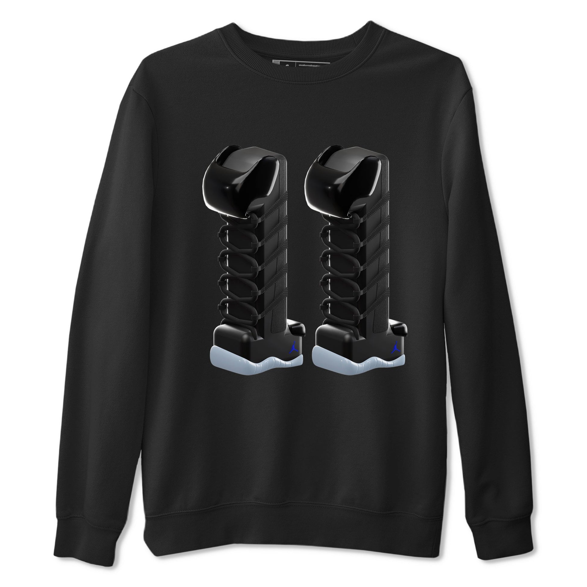 11s Space Jam shirt to match jordans 3D Number 11 sneaker tees Air Jordan 11 Space Jam SNRT Sneaker Release Tees Unisex Black 2 T-Shirt
