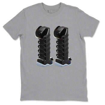 11s Black and Varsity Royal shirt to match jordans 3D Number 11 sneaker tees Air Jordan 11 Black/Varsity Royal SNRT Sneaker Release Tees Unisex Heather Grey 2 T-Shirt
