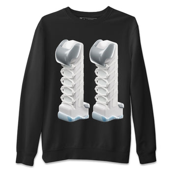 Air Jordan 11 White Cement Sneaker Match Tees 3D Number 11 Sneaker Tees Air Jordan 11 Cement Grey Sneaker Release Tees Unisex Shirts Black 2