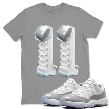 Air Jordan 11 White Cement 3D Number 11 Crew Neck Sneaker Tees Air Jordan 11 Cement Grey Sneaker T-Shirts Size Chart