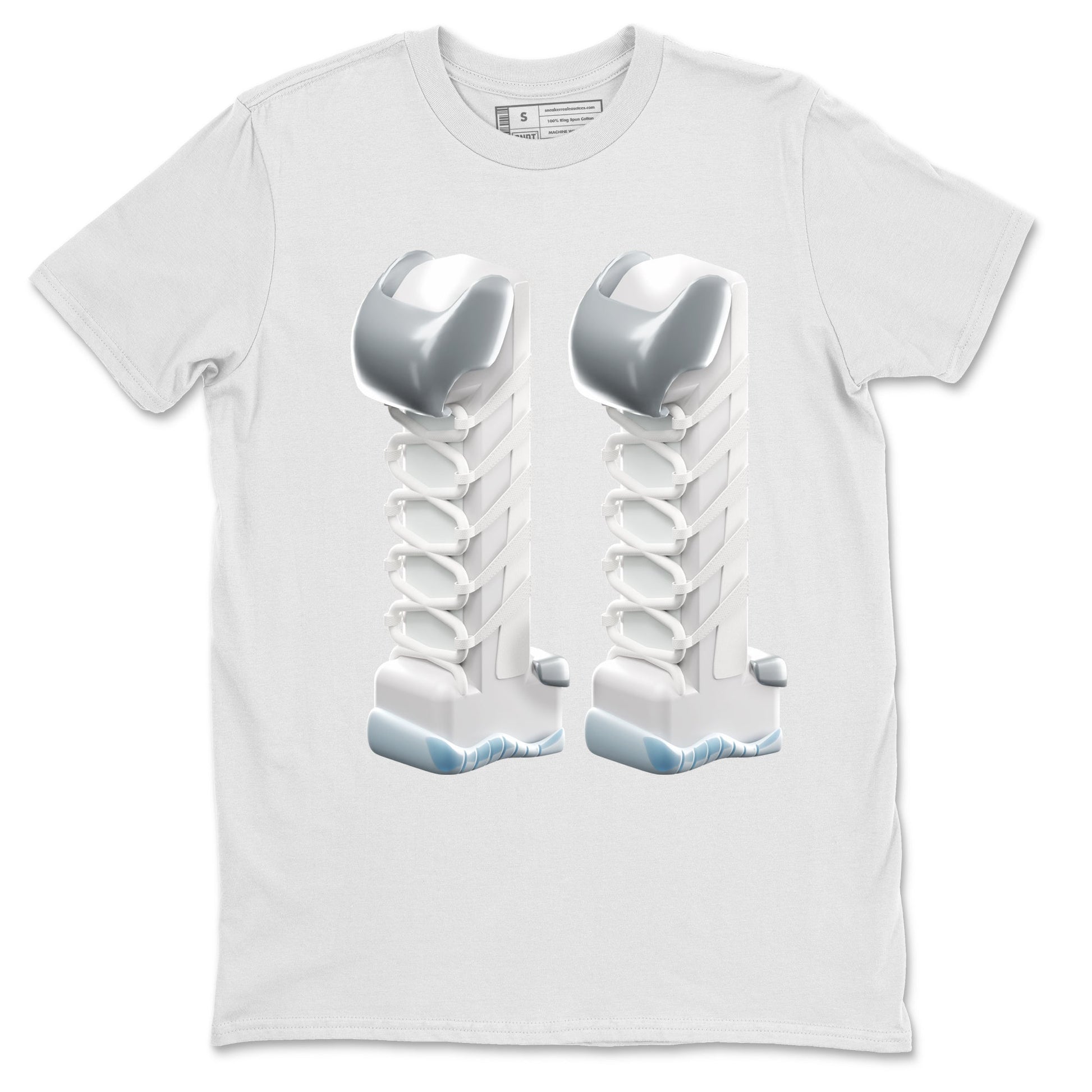 Air Jordan 11 White Cement Sneaker Match Tees 3D Number 11 Sneaker Tees Air Jordan 11 Cement Grey Sneaker Release Tees Unisex Shirts White 2