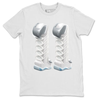 Air Jordan 11 White Cement Sneaker Match Tees 3D Number 11 Sneaker Tees Air Jordan 11 Cement Grey Sneaker Release Tees Unisex Shirts White 2