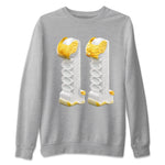 Air Jordan 11 Yellow Python Sneaker Match Tees 3D Number 11 Sneaker Tees AJ11 Yellow Python Sneaker Release Tees Unisex Shirts Heather Grey 2