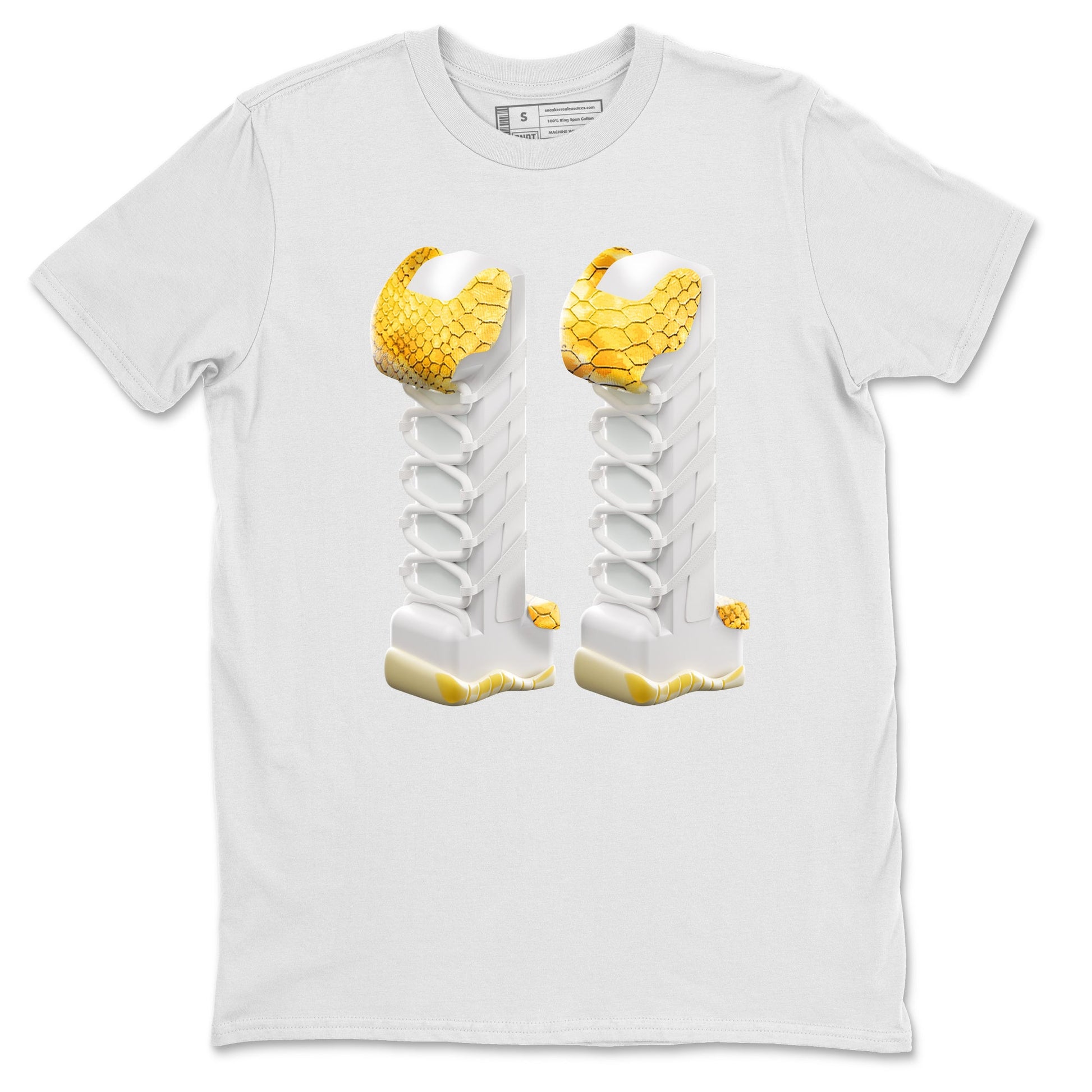 SNRT Sneaker Tee Jordan 11 Yellow Python