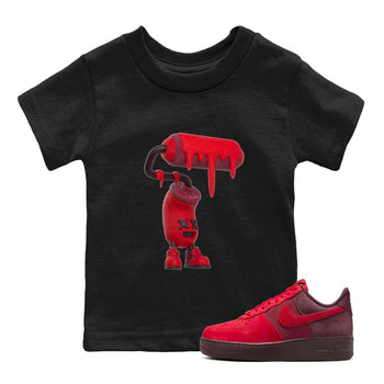 Air Force 1 Layers of Love shirt to match jordans 3D Paint Roller sneaker tees af1 Layers of Love SNRT sneaker release tees baby toddler Black 1 cotton Shirt