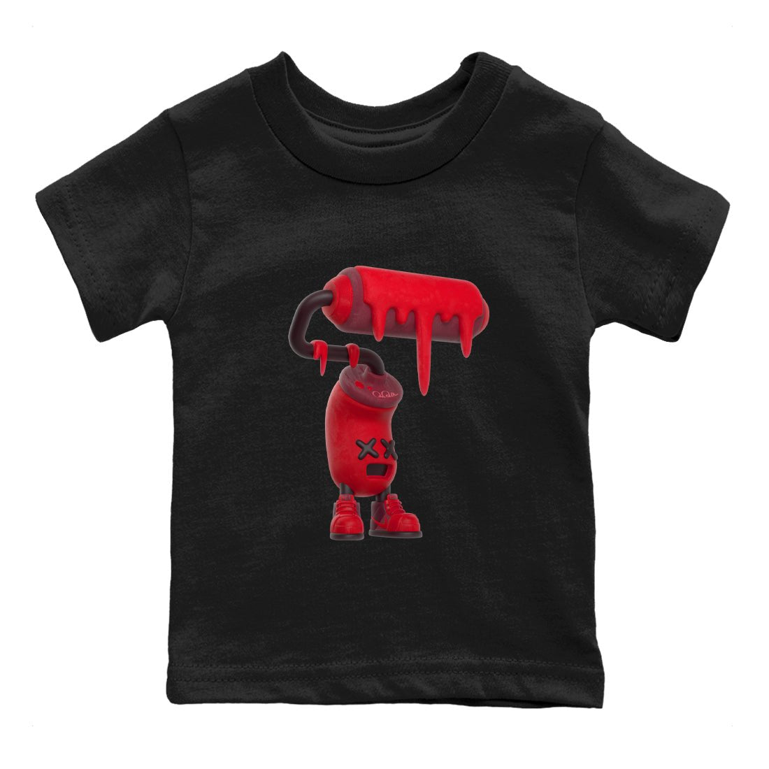 Air Force 1 Layers of Love shirt to match jordans 3D Paint Roller sneaker tees af1 Layers of Love SNRT sneaker release tees baby toddler Black 2 cotton Shirt