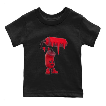 Air Force 1 Layers of Love shirt to match jordans 3D Paint Roller sneaker tees af1 Layers of Love SNRT sneaker release tees baby toddler Black 2 cotton Shirt