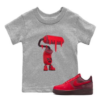 Air Force 1 Layers of Love shirt to match jordans 3D Paint Roller sneaker tees af1 Layers of Love SNRT sneaker release tees baby toddler Heather Grey 1 cotton Shirt