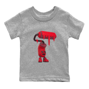 Air Force 1 Layers of Love shirt to match jordans 3D Paint Roller sneaker tees af1 Layers of Love SNRT sneaker release tees baby toddler Heather Grey 2 cotton Shirt