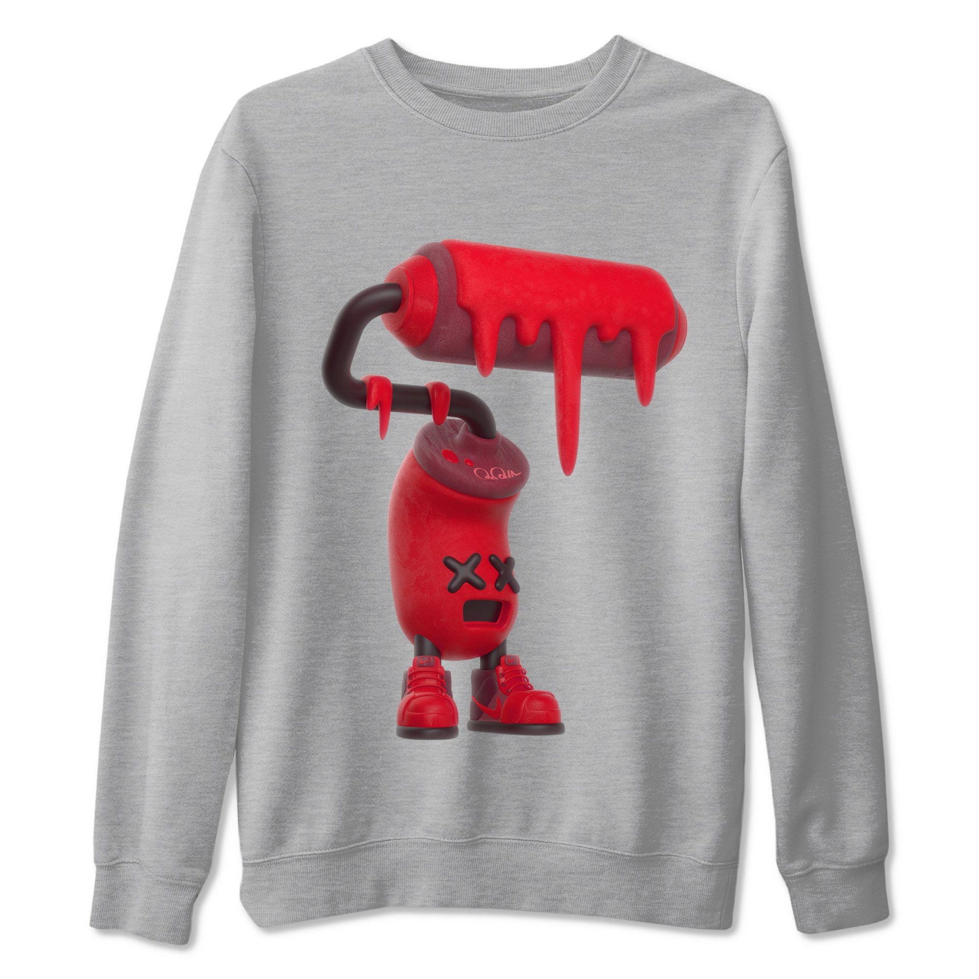 Air Force 1 Layers of Love shirt to match jordans 3D Paint Roller sneaker tees af1 Layers of Love SNRT Sneaker Release Tees unisex cotton Heather Grey 2 crew neck shirt