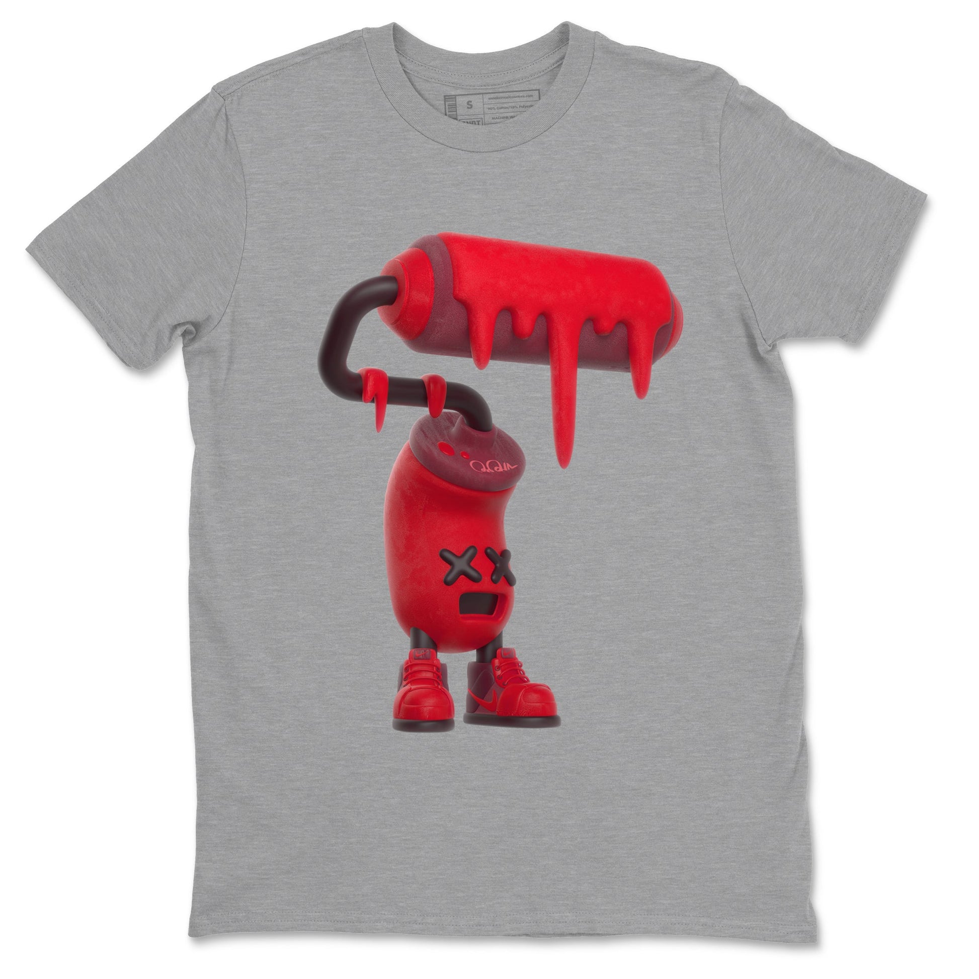 Air Force 1 Layers of Love shirt to match jordans 3D Paint Roller sneaker tees af1 Layers of Love SNRT Sneaker Release Tees unisex cotton Heather Grey 2 crew neck shirt