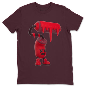 Air Force 1 Layers of Love shirt to match jordans 3D Paint Roller sneaker tees af1 Layers of Love SNRT Sneaker Release Tees unisex cotton Maroon 2 crew neck shirt
