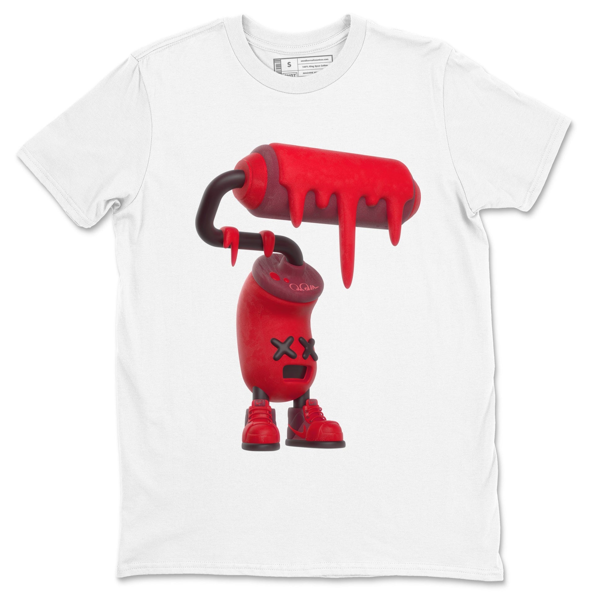 Air Force 1 Layers of Love shirt to match jordans 3D Paint Roller sneaker tees af1 Layers of Love SNRT Sneaker Release Tees unisex cotton White 2 crew neck shirt