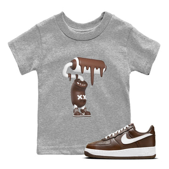 Air Force Low Chocolate shirt to match jordans 3D Paint Roller sneaker tees chocolate Nike Air Force Low Chocolate SNRT Sneaker Release Tees Baby Toddler Heather Grey 1 T-Shirt