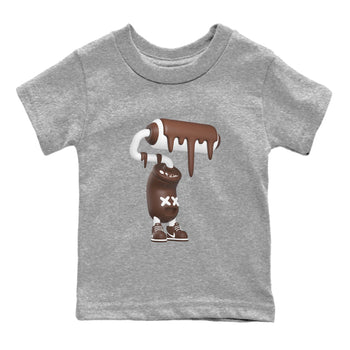 Air Force Low Chocolate shirt to match jordans 3D Paint Roller sneaker tees chocolate Nike Air Force Low Chocolate SNRT Sneaker Release Tees Baby Toddler Heather Grey 2 T-Shirt