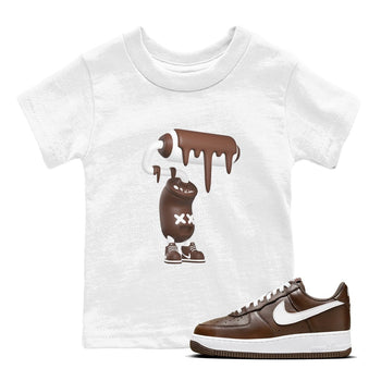 Air Force Low Chocolate shirt to match jordans 3D Paint Roller sneaker tees chocolate Nike Air Force Low Chocolate SNRT Sneaker Release Tees Baby Toddler White 1 T-Shirt