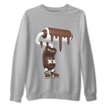 Air Force Low Chocolate shirt to match jordans 3D Paint Roller sneaker tees chocolate Nike Air Force Low Chocolate SNRT Sneaker Release Tees Unisex Heather Grey 2 T-Shirt
