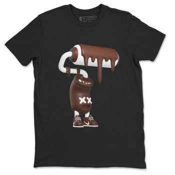Air Force Low Chocolate shirt to match jordans 3D Paint Roller sneaker tees chocolate Nike Air Force Low Chocolate SNRT Sneaker Release Tees Unisex Black 2 T-Shirt