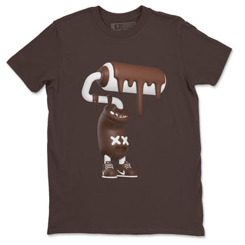 Air Force Low Chocolate shirt to match jordans 3D Paint Roller sneaker tees chocolate Nike Air Force Low Chocolate SNRT Sneaker Release Tees Unisex Dark Chocolate 2 T-Shirt