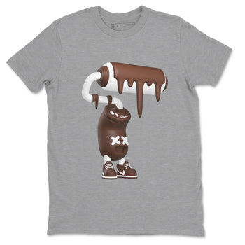 Air Force Low Chocolate shirt to match jordans 3D Paint Roller sneaker tees chocolate Nike Air Force Low Chocolate SNRT Sneaker Release Tees Unisex Heather Grey 2 T-Shirt