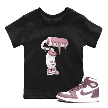 Air Jordan 1 Mauve shirt to match jordans 3D Paint Roller sneaker tees AJ1Mauve SNRT Sneaker Release Tees Baby Toddler Black 1 T-Shirt