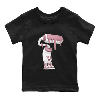 Air Jordan 1 Mauve shirt to match jordans 3D Paint Roller sneaker tees AJ1Mauve SNRT Sneaker Release Tees Baby Toddler Black 2 T-Shirt