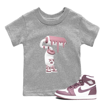 Air Jordan 1 Mauve shirt to match jordans 3D Paint Roller sneaker tees AJ1Mauve SNRT Sneaker Release Tees Baby Toddler Heather Grey 1 T-Shirt