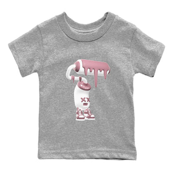 Air Jordan 1 Mauve shirt to match jordans 3D Paint Roller sneaker tees AJ1Mauve SNRT Sneaker Release Tees Baby Toddler Heather Grey 2 T-Shirt