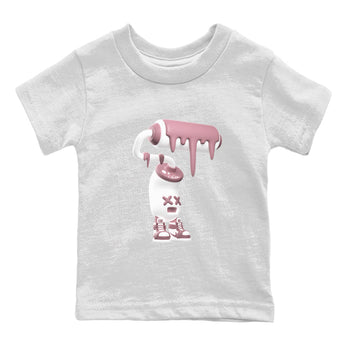 Air Jordan 1 Mauve shirt to match jordans 3D Paint Roller sneaker tees AJ1Mauve SNRT Sneaker Release Tees Baby Toddler White 2 T-Shirt