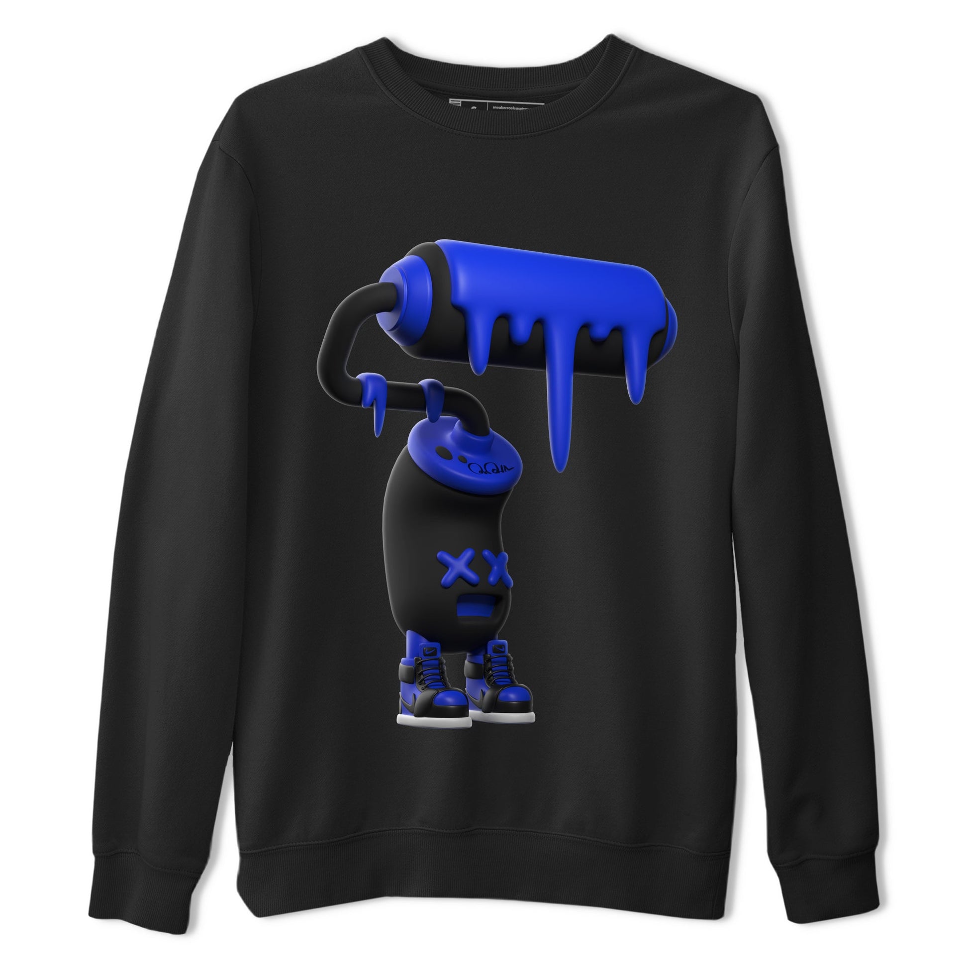 Air Jordan 1 Royal Reimagined shirt to match jordans 3D Paint Roller sneaker tees AJ1 OG HIGH Royal Reimagined SNRT Sneaker Release Tees Unisex Black 2 T-Shirt