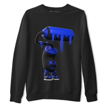 Air Jordan 1 Royal Reimagined shirt to match jordans 3D Paint Roller sneaker tees AJ1 OG HIGH Royal Reimagined SNRT Sneaker Release Tees Unisex Black 2 T-Shirt