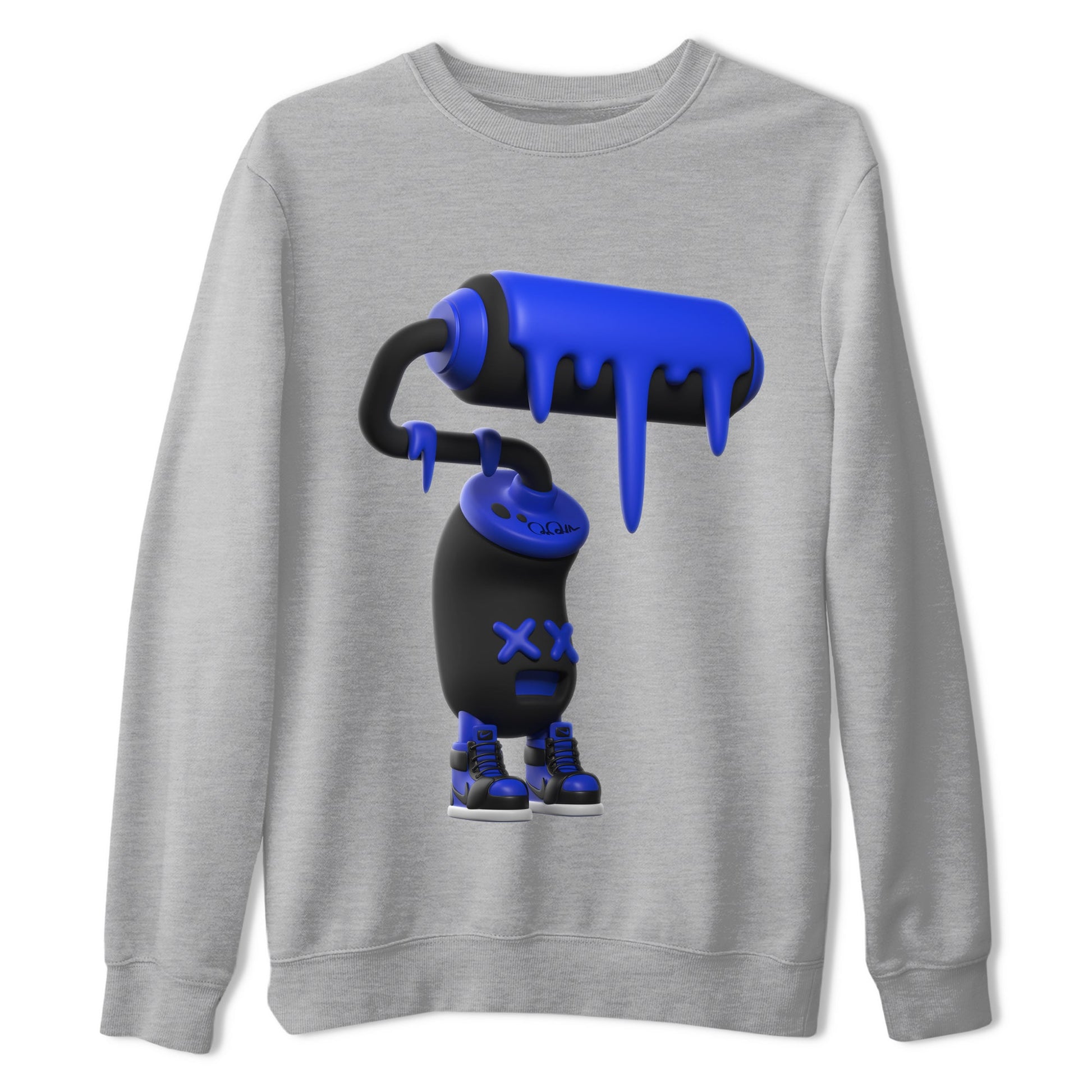 Air Jordan 1 Royal Reimagined shirt to match jordans 3D Paint Roller sneaker tees AJ1 OG HIGH Royal Reimagined SNRT Sneaker Release Tees Unisex Heather Grey 2 T-Shirt