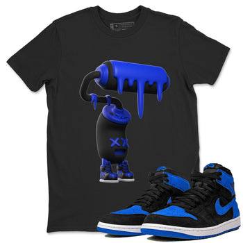 Air Jordan 1 Royal Reimagined shirt to match jordans 3D Paint Roller sneaker tees AJ1 OG HIGH Royal Reimagined SNRT Sneaker Release Tees Unisex Black 1 T-Shirt
