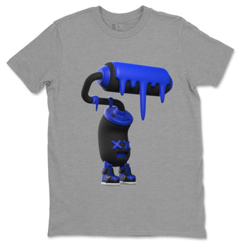 Air Jordan 1 Royal Reimagined shirt to match jordans 3D Paint Roller sneaker tees AJ1 OG HIGH Royal Reimagined SNRT Sneaker Release Tees Unisex Heather Grey 2 T-Shirt