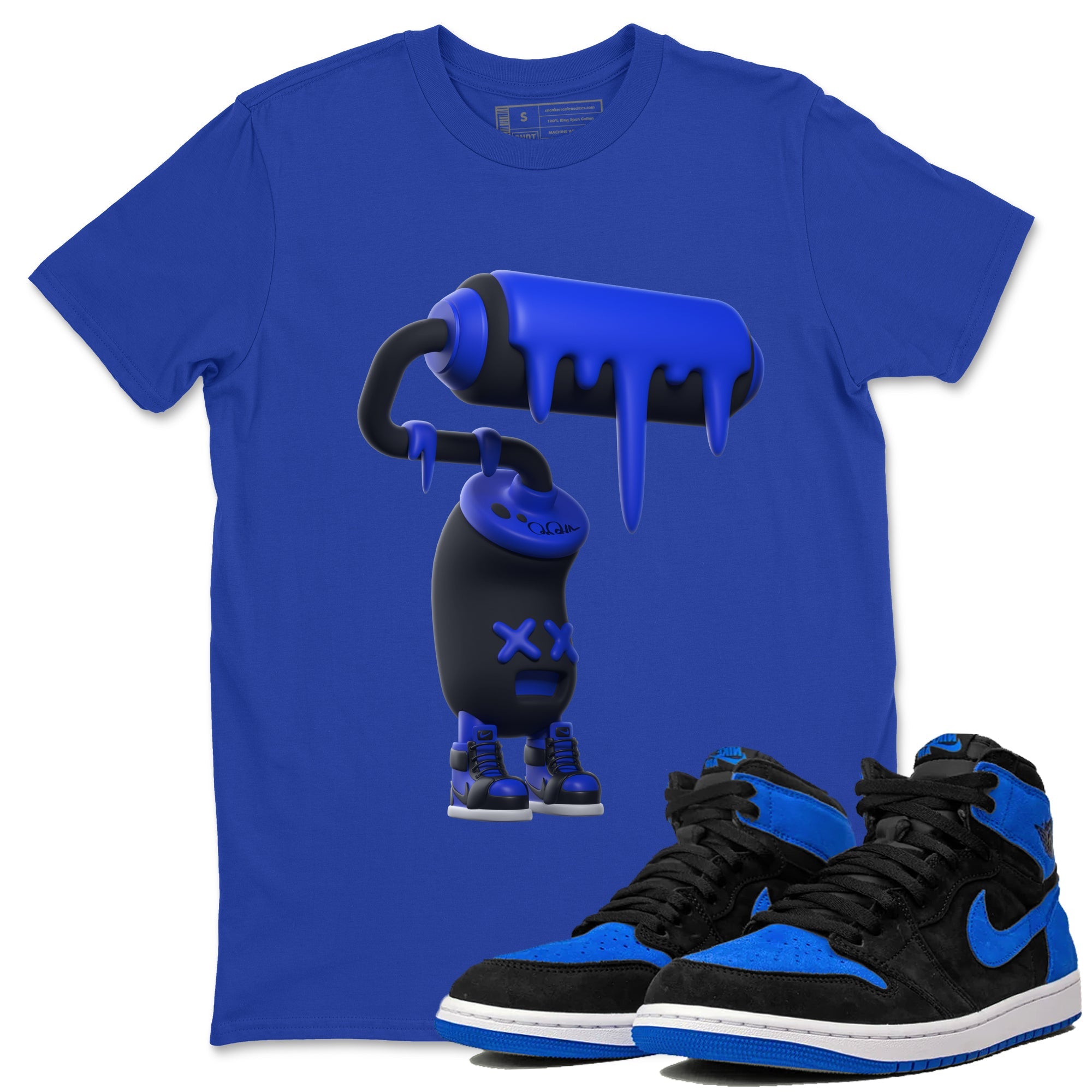 Air Jordan 1 Royal Reimagined shirt to match jordans 3D Paint Roller sneaker tees AJ1 OG HIGH Royal Reimagined SNRT Sneaker Release Tees Unisex Royal Blue 1 T-Shirt