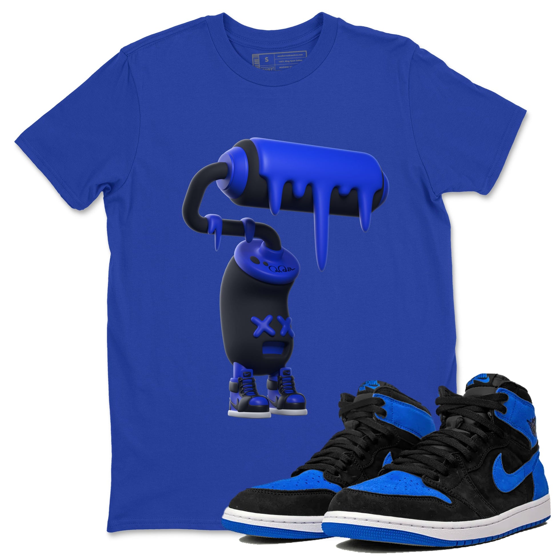 Air Jordan 1 Royal Reimagined shirt to match jordans 3D Paint Roller sneaker tees AJ1 OG HIGH Royal Reimagined SNRT Sneaker Release Tees Unisex Royal Blue 1 T-Shirt