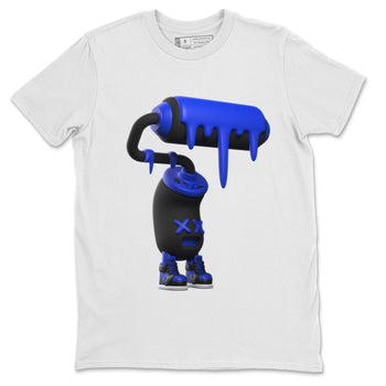Air Jordan 1 Royal Reimagined shirt to match jordans 3D Paint Roller sneaker tees AJ1 OG HIGH Royal Reimagined SNRT Sneaker Release Tees Unisex White 2 T-Shirt
