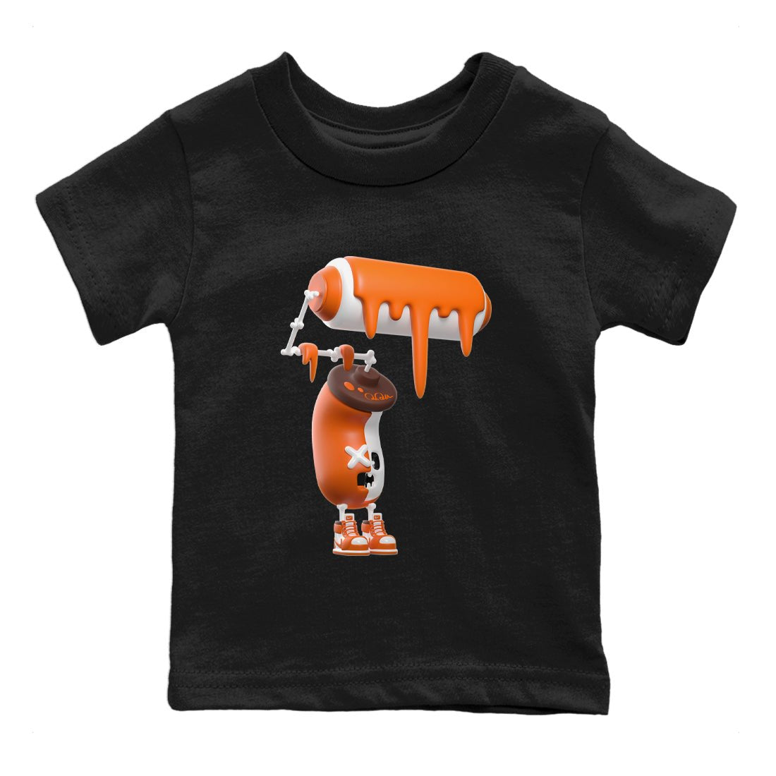 Air Jordan 1 Starfish shirt to match jordans 3D Paint Roller sneaker tees AJ1Starfish SNRT Sneaker Release Tees Baby Toddler Black 2 T-Shirt Halloween Custumes