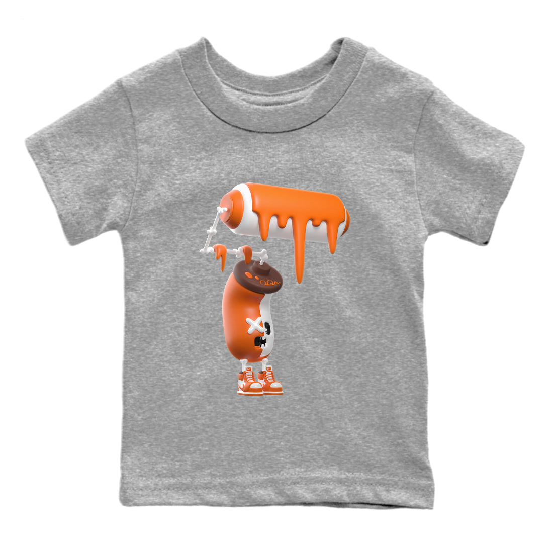 Air Jordan 1 Starfish shirt to match jordans 3D Paint Roller sneaker tees AJ1Starfish SNRT Sneaker Release Tees Baby Toddler Heather Grey 2 T-Shirt Halloween Custumes