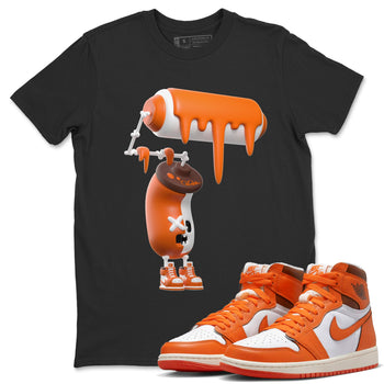 Air Jordan 1 Starfish shirt to match jordans 3D Paint Roller sneaker tees AJ1Starfish SNRT Sneaker Release Tees Unisex Black 1 T-Shirt Halloween Custumes