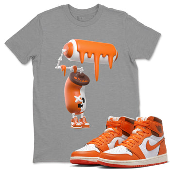 Air Jordan 1 Starfish shirt to match jordans 3D Paint Roller sneaker tees AJ1Starfish SNRT Sneaker Release Tees Unisex Heather Grey 1 T-Shirt Halloween Custumes
