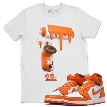 Air Jordan 1 Starfish shirt to match jordans 3D Paint Roller sneaker tees AJ1Starfish SNRT Sneaker Release Tees Unisex White 1 T-Shirt Halloween Custumes