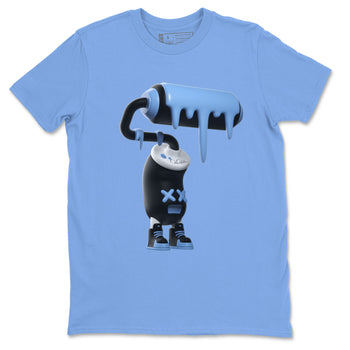 Air Jordan 1 Retro High OG UNC Toe Shirt to match Jordans 3D Paint Roller Sneaker Tees 1s UNC Toe SNRT Sneaker Release Tees Crew Neck T-Shirts Carolina Blue 2