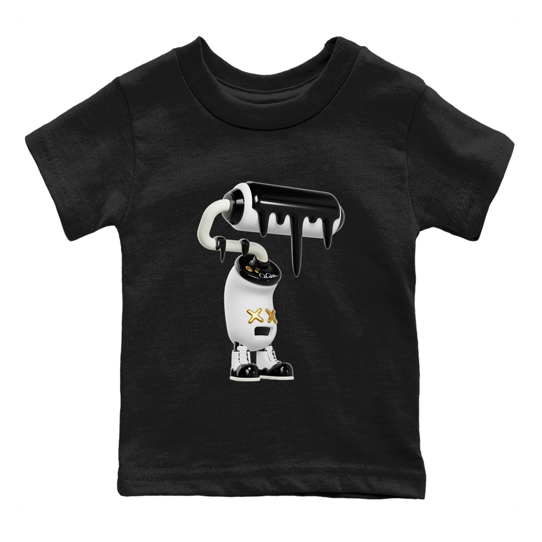 Air Jordan 11 Gratitude shirt to match jordans 3D Paint Roller sneaker tees AJ11 Gratitude SNRT Sneaker Release Tees Baby Toddler Black 2 T-Shirt