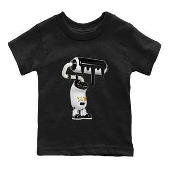 Air Jordan 11 Gratitude shirt to match jordans 3D Paint Roller sneaker tees AJ11 Gratitude SNRT Sneaker Release Tees Baby Toddler Black 2 T-Shirt