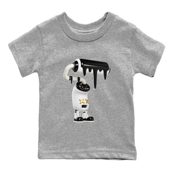 Air Jordan 11 Gratitude shirt to match jordans 3D Paint Roller sneaker tees AJ11 Gratitude SNRT Sneaker Release Tees Baby Toddler Heather Grey 2 T-Shirt