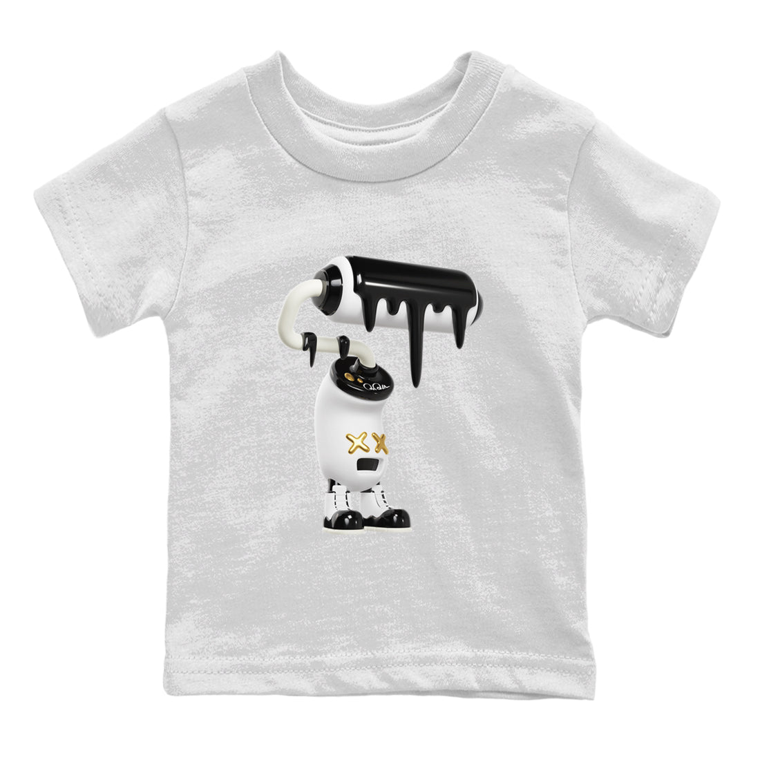 Air Jordan 11 Gratitude shirt to match jordans 3D Paint Roller sneaker tees AJ11 Gratitude SNRT Sneaker Release Tees Baby Toddler White 2 T-Shirt